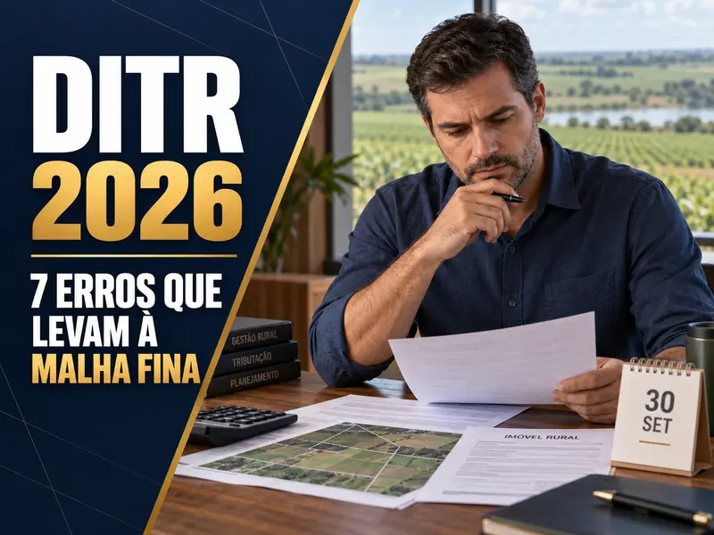 DITR 2026: 7 erros que levam o produtor rural à malha fina